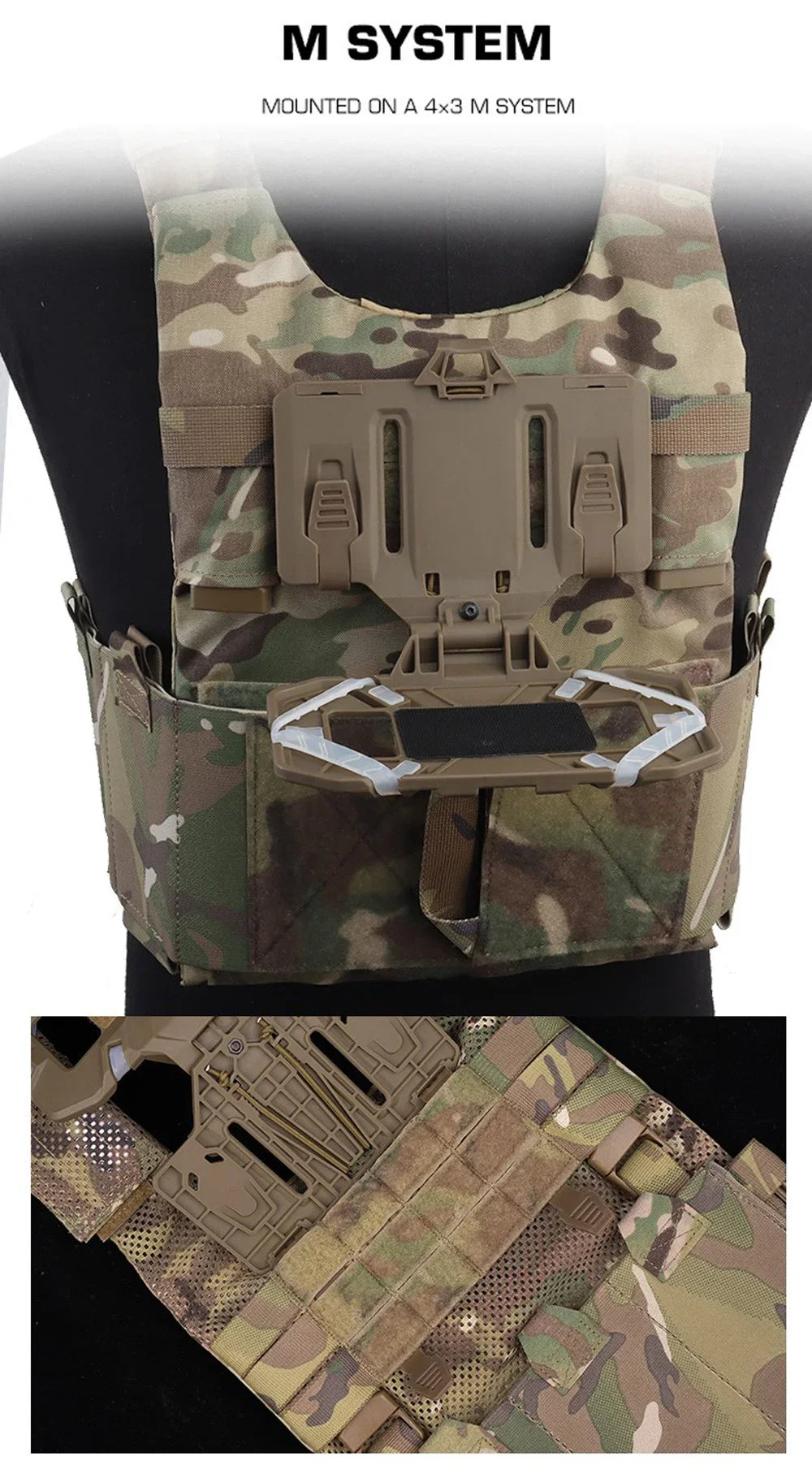 Tactical Militar Outdoor Survival Compass for MOLLE Mobile Phone Holder Navigation Board Foldable Admin Panel Hunting Vest Gear