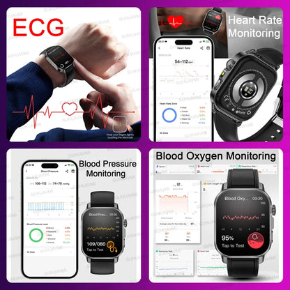 2026 Original Women Health Accurate Diagnosis Smart Watch ECG+HRV BP Blood Oxygen Uric Acid Heart Rate Bluetooth Call Smartwatch