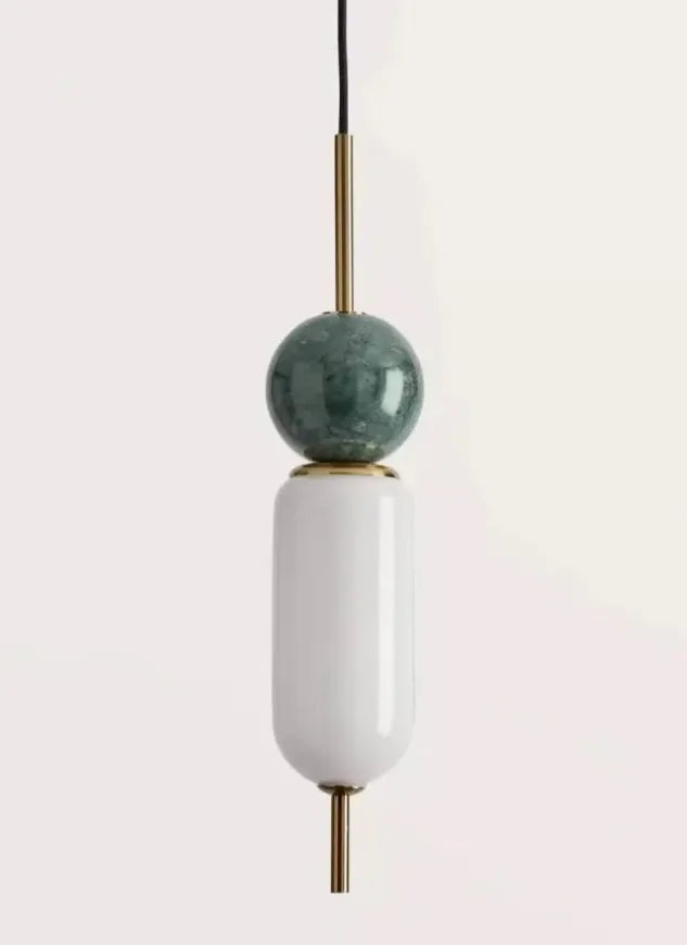 Stone Led Pendant Lights for Hotel Bedside Bedroom Marble Modern Luxury Hanging Lamp Island Kitchen Ceiling Chandeliers Bathroom