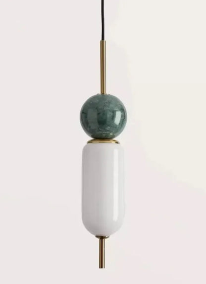 Stone Led Pendant Lights for Hotel Bedside Bedroom Marble Modern Luxury Hanging Lamp Island Kitchen Ceiling Chandeliers Bathroom
