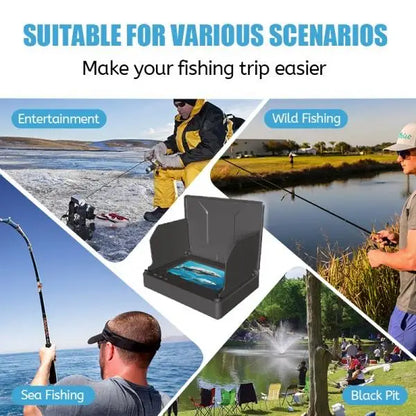 4.3 Inch HD Underwater Fishing Camera Portable Waterproof Fish Finder Visual Video Monitor Ice Sea Boat Fishing Tackle Gear Perfect Outdoor Equipment Gifts for Men Father Black