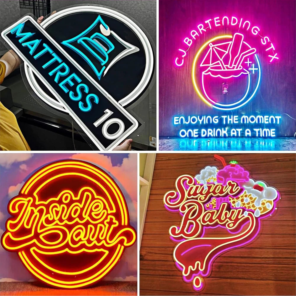 Custom Neon Sign Name LED Sign for Birthday Bar Wedding Party Acrylic Neon Lamp Business Logo Sign Night Light Personize Decor