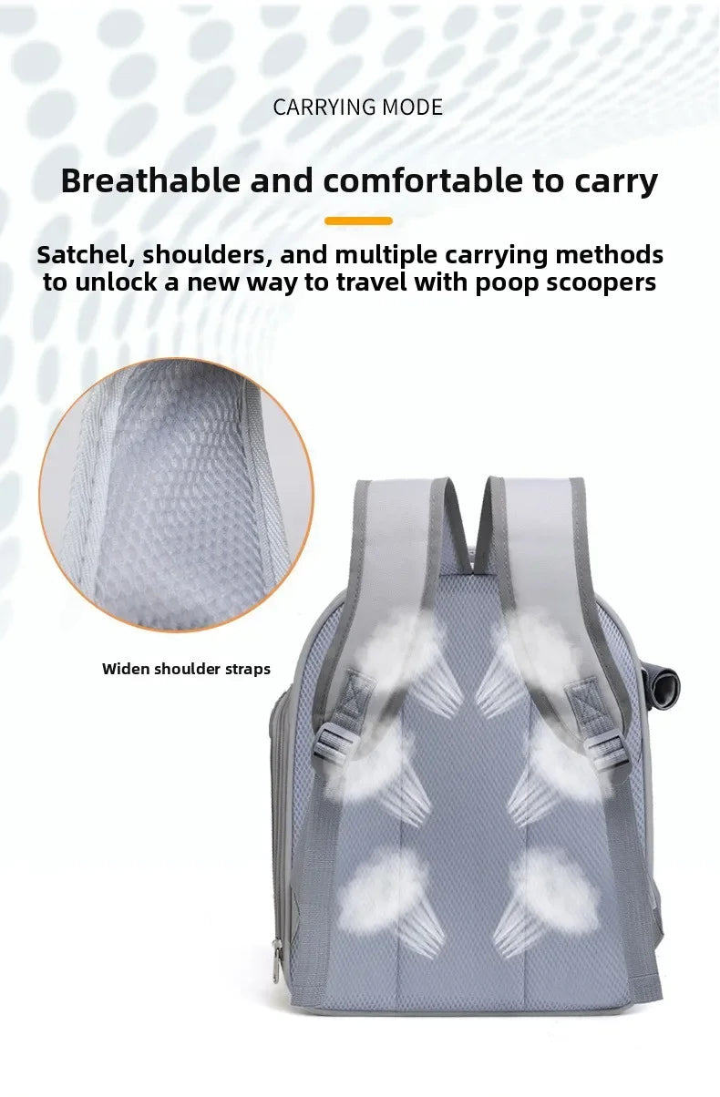 Large Capacity Breathable Mesh Portable Foldable Pet Carrier Backpack for Dog and Cat Outdoor Travel Camping Hiking Supplies