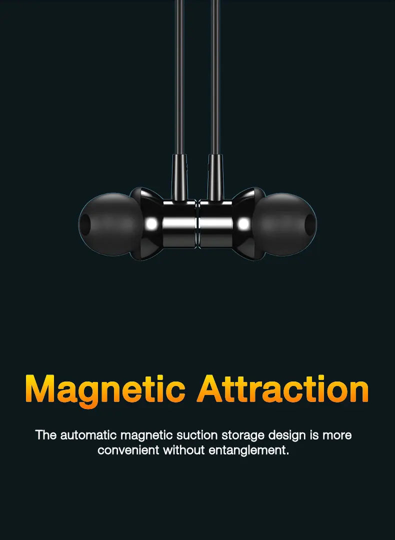 EARDECO 80 Hours Playback Bluetooth Headphone Neckband Wireless Headphones Bass Bluetooth Earphone with Mic Sport Stereo