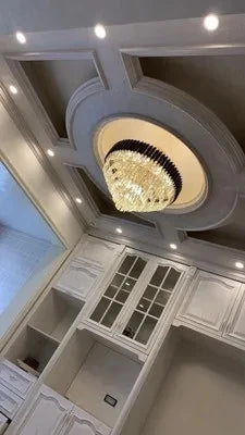 Villa Luxury Living Room Chandelier K9 Crystal Restaurant Pendant Lights Modern Ceiling Chandelier Dining Table Indoor Home Lamp