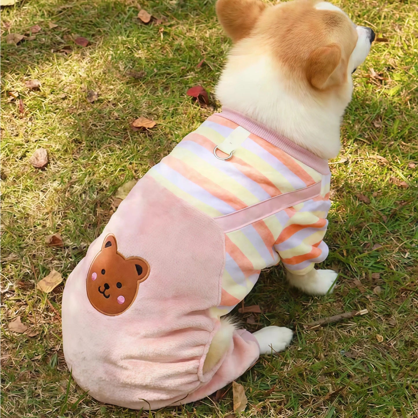 Autumn Winter Pet Dog Soft Fleece Clothes Warm Jumpsuit Coat for Small Medium Large Dog Cat Puppy Jacket Sweater with Leash Ring