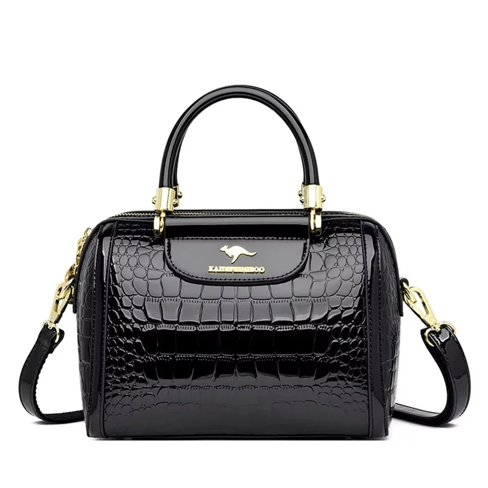Genuine Soft Pu Leather Handbags for Women Vintage Shoulder Tote Bag Luxury Designer Ladies Large Capacity Purse Bags Sac A Main