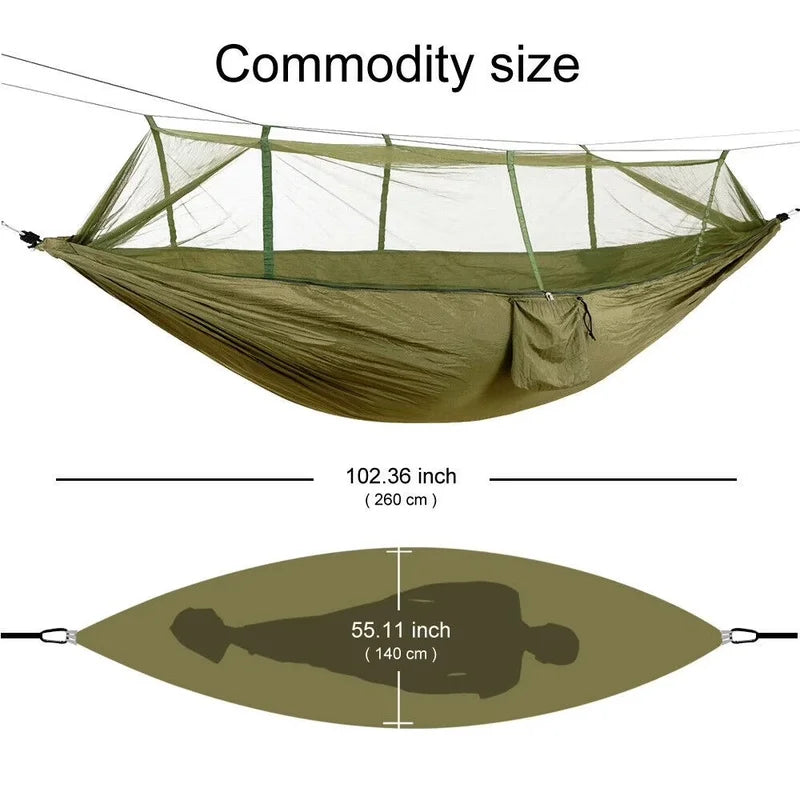 2-in-1 Camping Hammock Tent with RainFly, Portable Sleeping Hammock Camping Bag
