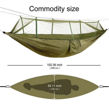 2-in-1 Camping Hammock Tent with RainFly, Portable Sleeping Hammock Camping Bag