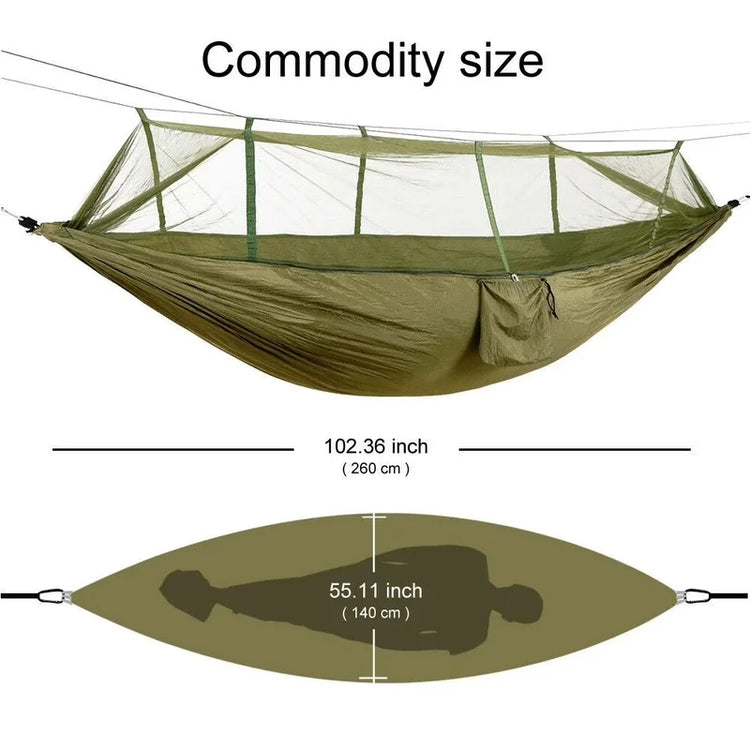 2-in-1 Camping Hammock Tent with RainFly, Portable Sleeping Hammock Camping Bag