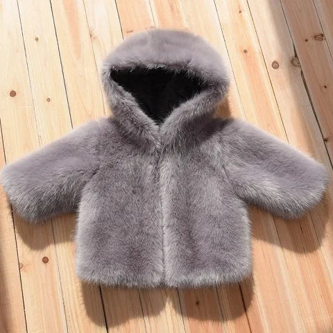 Children Clothing Faux Fur Coat 2025 Autumn Winter New Short Coat Trend for Boys Girls Korean Casual Fashionable Winter Clothes