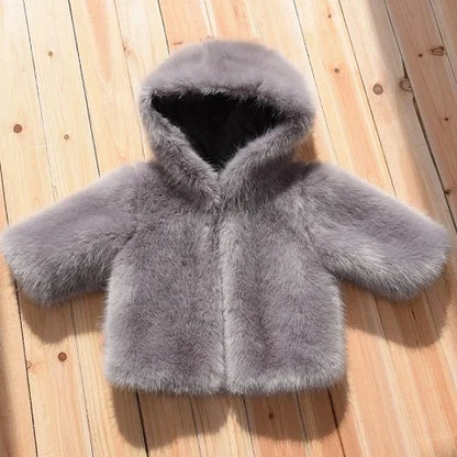 Children Clothing Faux Fur Coat 2025 Autumn Winter New Short Coat Trend for Boys Girls Korean Casual Fashionable Winter Clothes