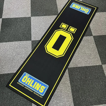 VIKAMA Motorcycle Carpet Greaseproof Non-Slip Garage Mat Motorcycle Display Mat Corridor Bedroom Carpet Home Decor