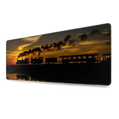 Retro Train Mouse Pad Large Gaming Mousepad PC Gamer Computer Office Mouse Mat Silicone Keyboard Mat Desk Pad Laptop Mausepad