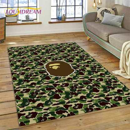 3D Printing B-BAPE Fashion Carpet Rug for Bedroom Living Room Home Sofa Decoration,Children Game Large Decor Floor Mat Gift