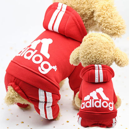 Four Legged Pet Dog Hoodie   Puppy Jumpsuit Letters Overalls for Small Medium Dogs Pomeranian Pajamas Winter Dog Jumpsuit