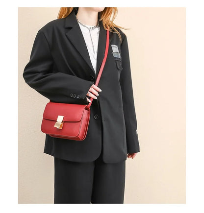 Luxury Designer Tofu Bags Square Bag One Shoulder Crossbody Bag Fashion Handbags Top Quality Genuine Leather Women's Bag Chic