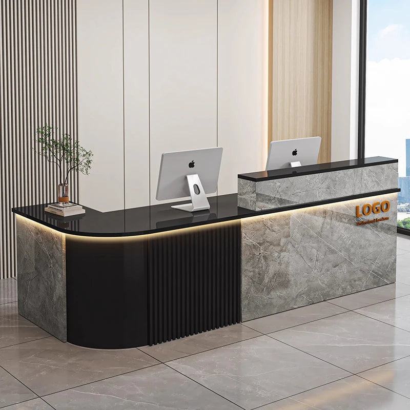 Customized Cashier Podium Counter Reception Desk Small Reception Desk For Salon Bancone Per Negozio Office Furniture