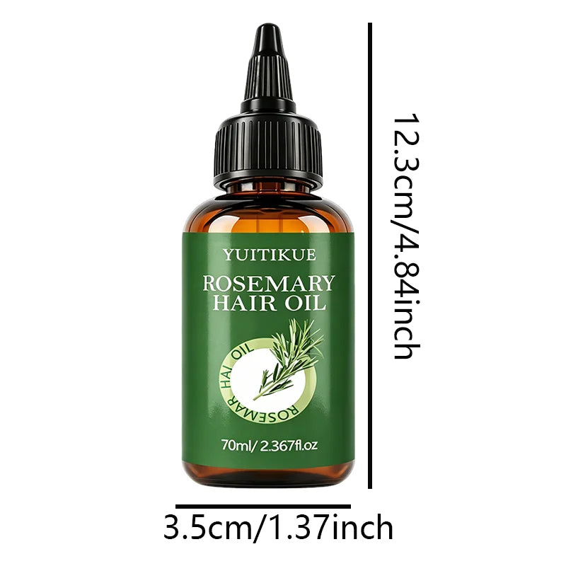 Rosemary Hair Oil, Deeply Nourishes & Hydrates Dry Hair, Tames Frizz for Silky Smoothness and All-Day Glossy Shine