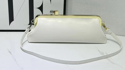 Women Long Armpits Clutch Bag With Removable Shoulder Strap Fashionable Party Bag Luxury Designer Clip Handbag Purses For Ladies