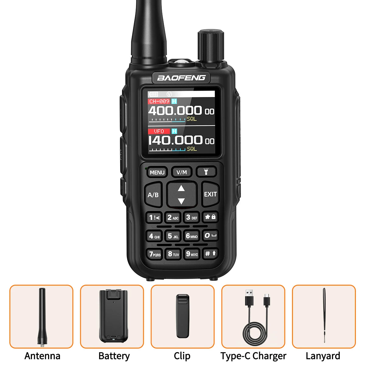 BAOFENG MINI 5 New Upgrade Walkie Talkie Wireless Copy Frequency 2200mAh Battery Bluetooth APP Programming UV-5R Mini Ham Radio