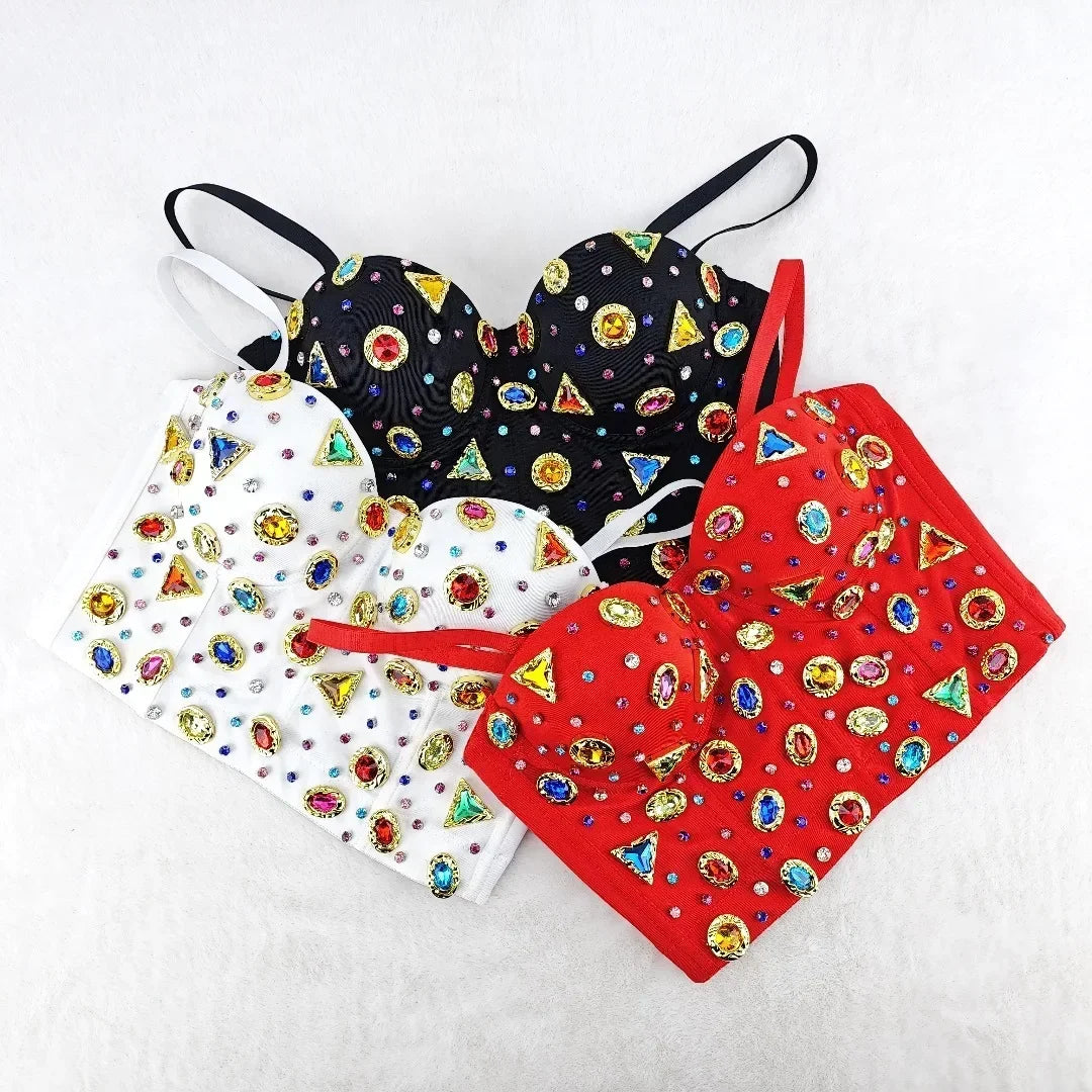 Sexy Party Corset Tops Woman Tank Streetwear Camis Bustier Fashion y2k Crop Top Women Clothes Summer Club Shirt Ladies Bra Blusa
