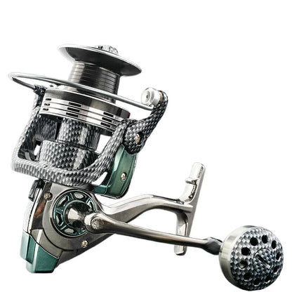 Diao De Lai Spinning Fishing Reel Opt 5000 12000 Full Metal Snake Pattern Long Cast Anchor Fishing Line Reel For Adult Anglers