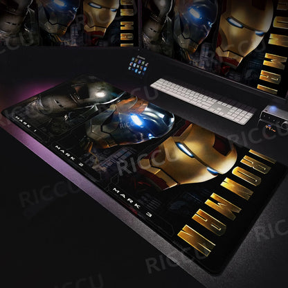 Lager I-Iron Man Mouse Pad Anime Hero Gamer Cabinet PC Gaming Non-slip Carpet Accessories Office Home Keyboard Computer Desk Mat