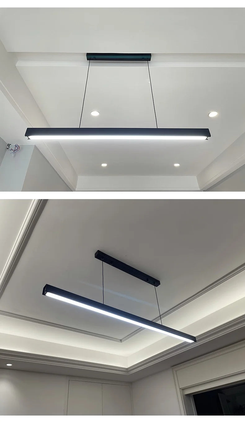 Dining room chandelier Nordic modern lamp dining table bar lamp restaurant lights kitchen lights office company led strip lamps
