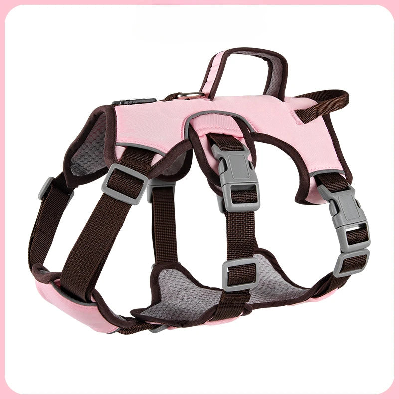 Durable Pet Dog Vest Harness Explosion-proof Big Dogs Harnesses Reflective French Bulldog Collar Shepherd Dogs Walking Supplies