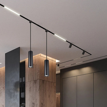 LED Track Pendant Lights 110-265V Chandelier Kitchen Led Ceiling Spotlight Dining Room Hanging Lamps For Living Room Home Decor