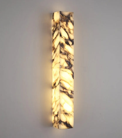 Cuboid Natural Marble Wall Lamp Art Design Dimmable Indoor Parlor Bedroom Stairs Bathroom Lighting