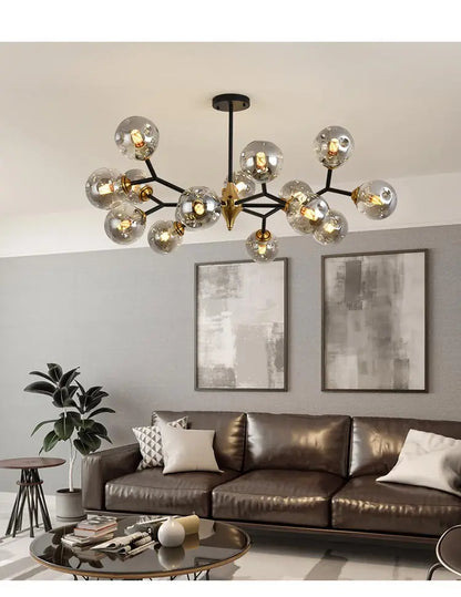 Nordic Glass Ball Lamp Modern Led Ceiling Chandelier Living Room Bedroom Kitchen Dining Room Home Decor Pendant Light Fixture