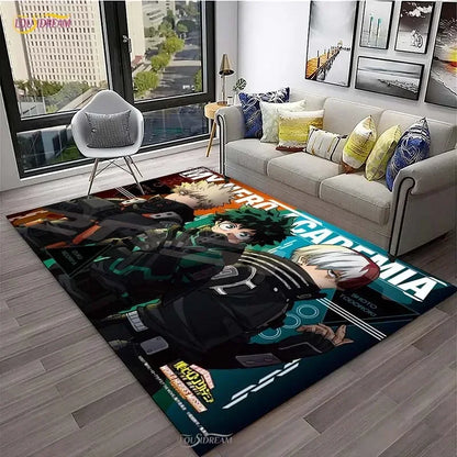 My Hero Cartoon Anime Carpet for Living Room Bedroom Table Cinema Rug Kitchen Door Kids Un-slip Floor Mat Alfombra Birthday gift