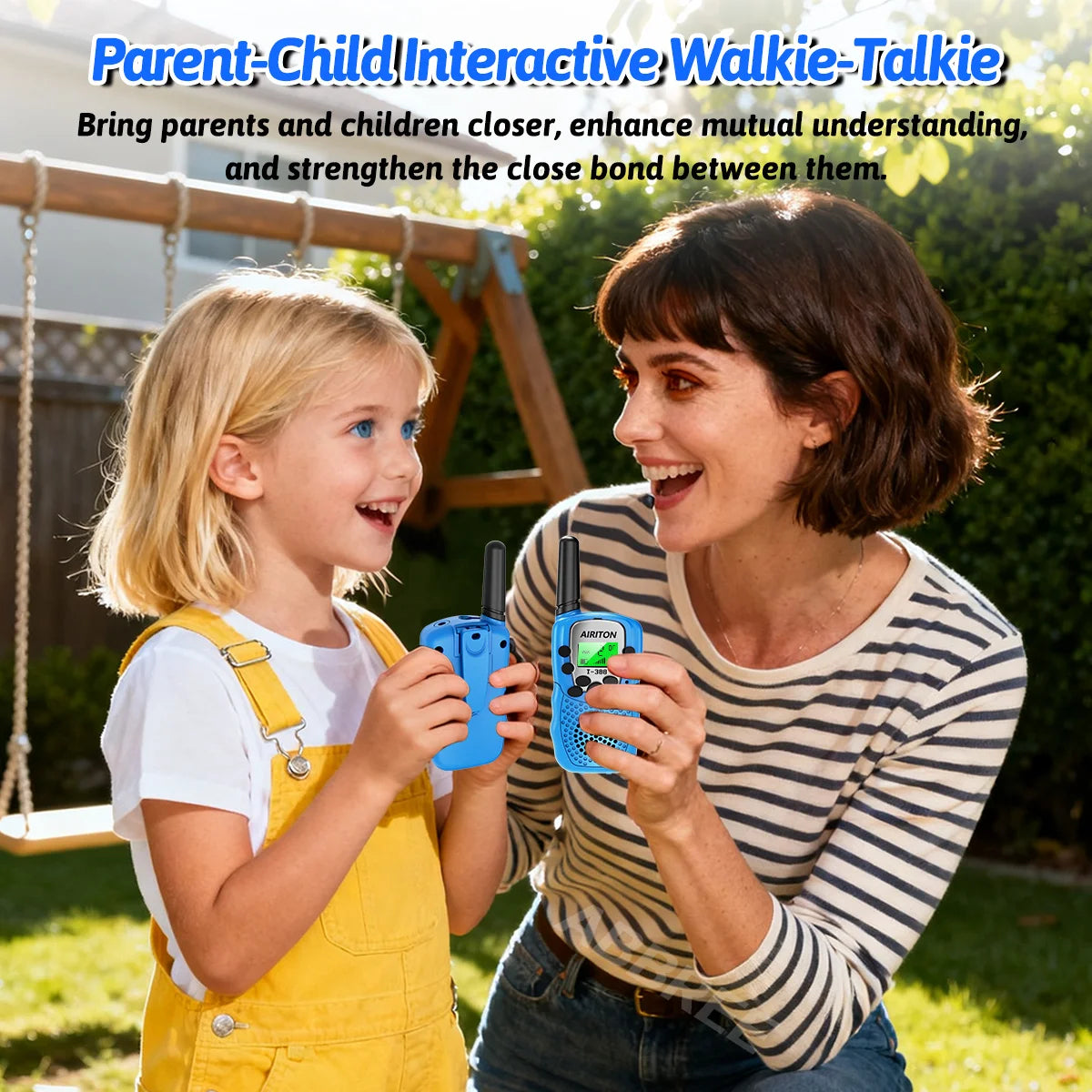 2PCS AIRITON T-388 Kids Walkie Talkie Children 3 Mile Range Two Way Receiver Electronic Radio Flashlight Children Gift for Kid