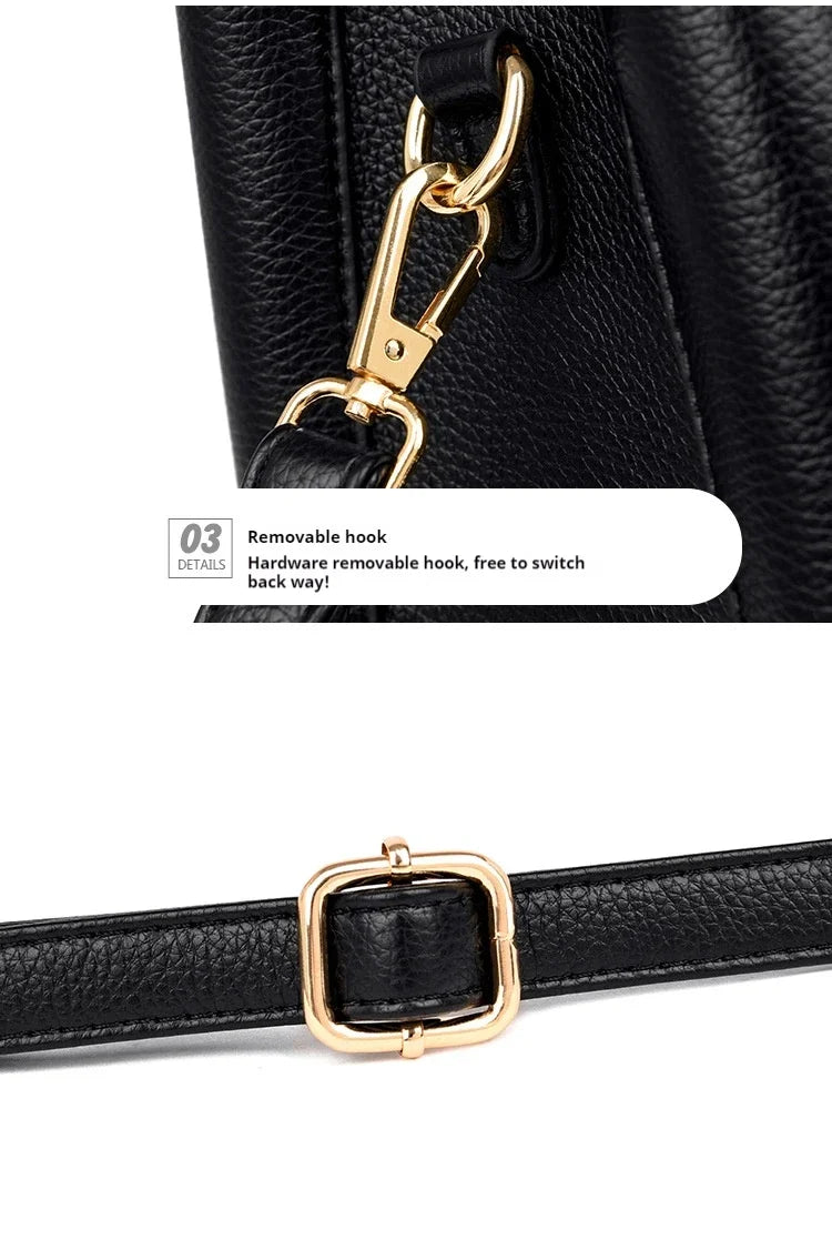 Fashion Women Soft PU Leather Handle Handbag Designer Shoulder Crossbody Bag Ladies Large Capacity Shopping Messenger Tote Bag