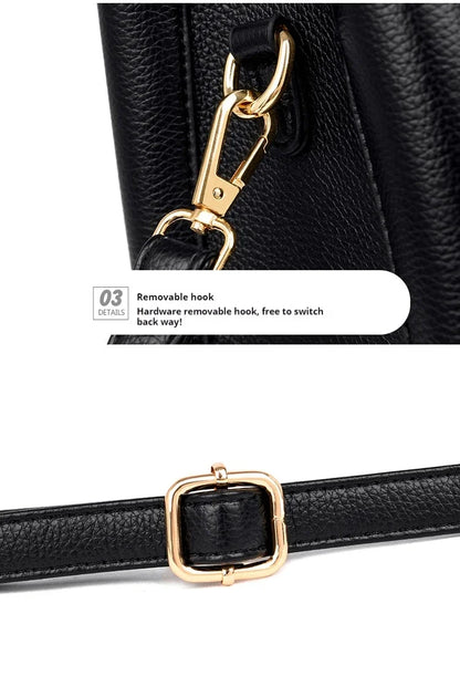 Fashion Women Soft PU Leather Handle Handbag Designer Shoulder Crossbody Bag Ladies Large Capacity Shopping Messenger Tote Bag