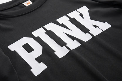 Women's Slim-Fitting Two-Piece Sportswear Set Sexy Letter Print Quick Dry Comfortable Fitness Clothing with Size Chart