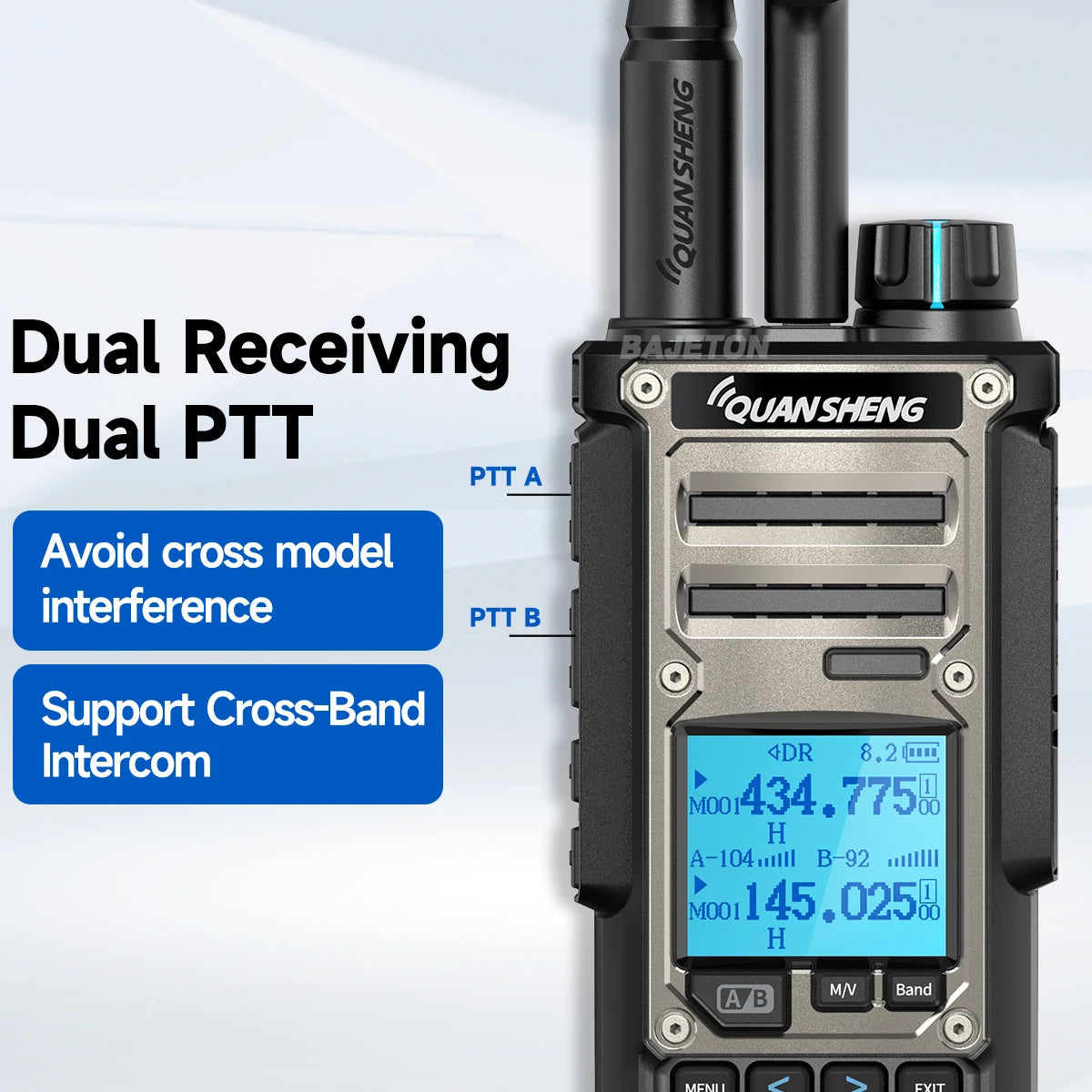 Quansheng TK11 8 Walkie Talkie 10W Dual Receiving PTT AM SSB 27MHz CB CW LSB LW MW SW Type-C NOAA for UV-K5 8 Ham Radio TK-11 5