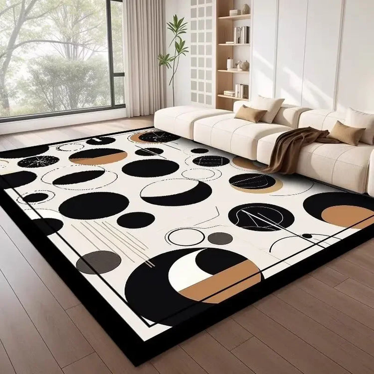 Nordic Style Geometric Large Rugs for Living Room Modern Decoration Home Carpet Light Luxury Bedroom Rug  Washable Mat