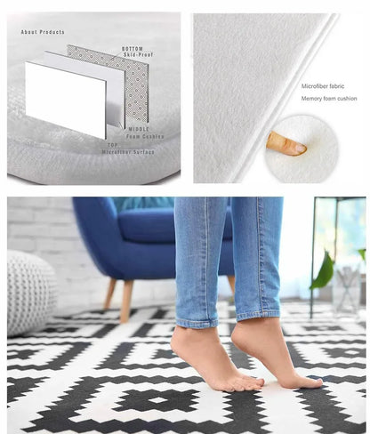 Multicolour Abstract Carpet Living Room Sofa Area Easy Clean Rugs Non-slip Bedroom Decoration Cloakroom Floor Mat Customizable