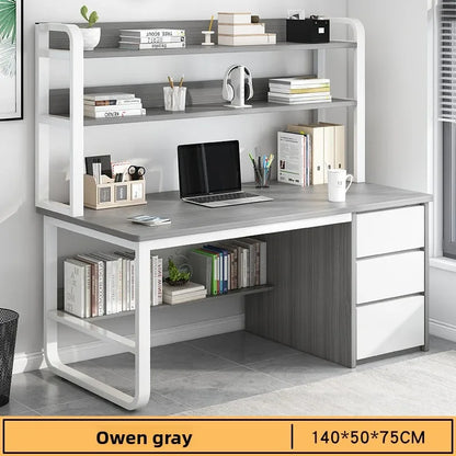 Multi-functional Desk Desktop Computer Desk Simple Home Desk Student Bedroom Bookshelf Integrated Writing Desk
