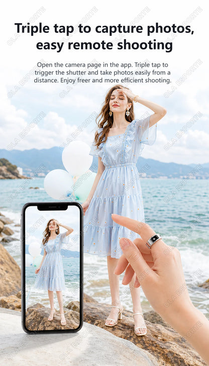New AI Recording Smart Ring 2026 Heart Rate Health Monitoring Gesture Control AI-Translation Waterproof Multiple Sport Smartring
