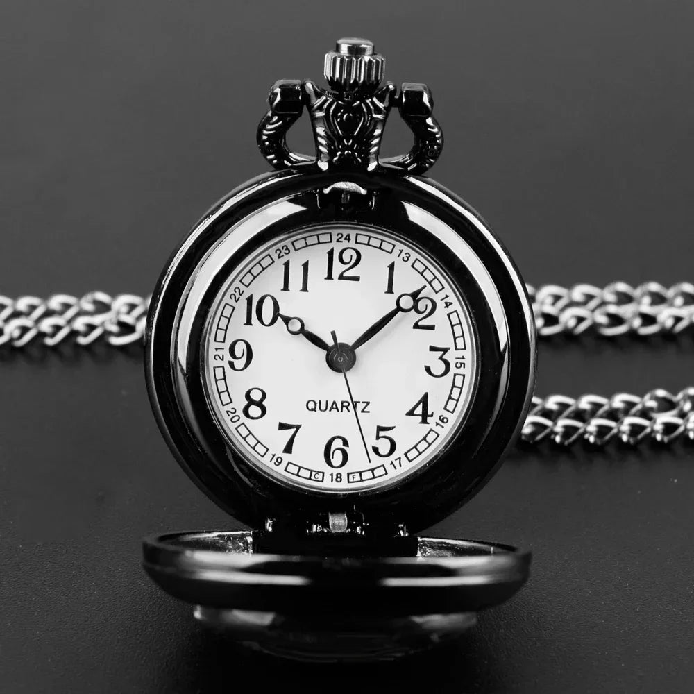 Frieren: Beyond Journey's End Glass Dome Pocket Watch with Chain Woman Pendant Watch Men Necklace Chronograph Gift for Friend