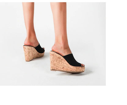 11CM Super High Heels Platform Sandals Women Wedges Open Toe Shoes Ladies Summer Slip On Slippers Beach Slides Femmes Sandalias