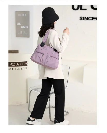Tote Bag Handbag Shoulder Bag for Women Nylon Waterproof Large Capacity Shopping CrossBody Bag Ladies Messenger Bags Handbags