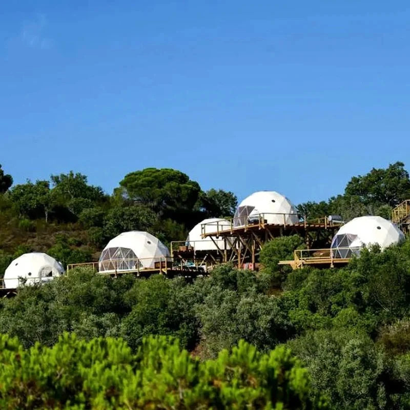 Waterproof PVC Geodesic Dome Ball Tent with Double Door Clear House for Camping and Hotel Use