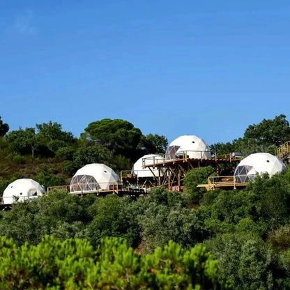 Waterproof PVC Geodesic Dome Ball Tent with Double Door Clear House for Camping and Hotel Use