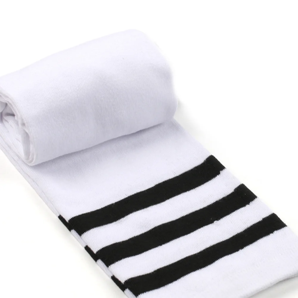 1 Pair Plus Size Women's Thigh High Socks for Thick Thighs Highs Widened Extra Long Thick Striped Knit Socks Stockings