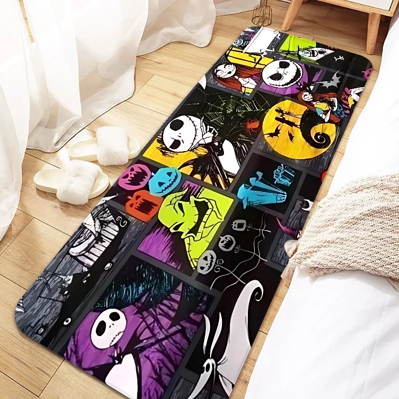 Jack Skellington Door Mat Entrance Non-slip Doormat Washable Kitchen Carpet Living Room Hallway Rugs Bathroom Bath Door Mats